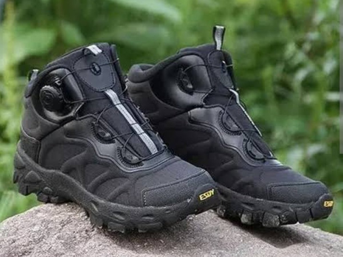 Zapatillas tácticas ESDY negras con dial de ajuste, par completo