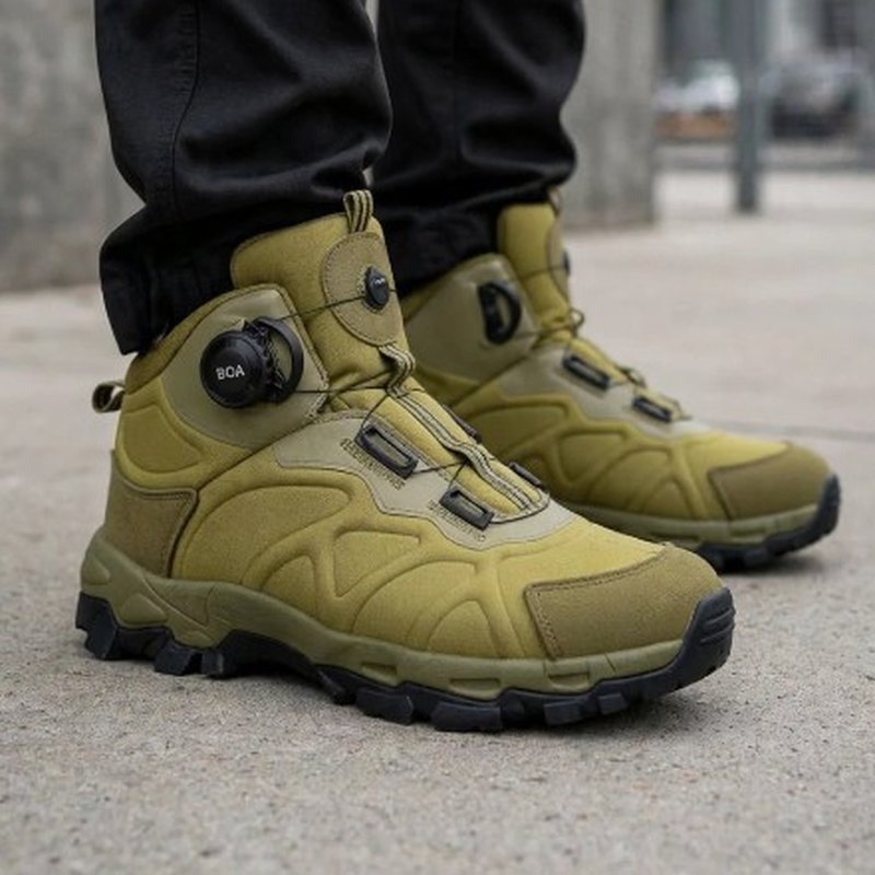 Zapatillas ESDY verde oliva en uso urbano